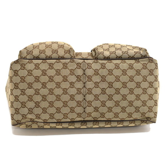 Gucci Canvas Jacquard Bag Shoulder GG Beige - Picture 4 of 8